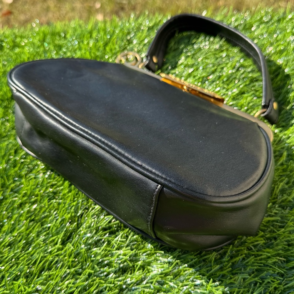 Necessary Objects Elegant Black Handbag With Gold… - image 5